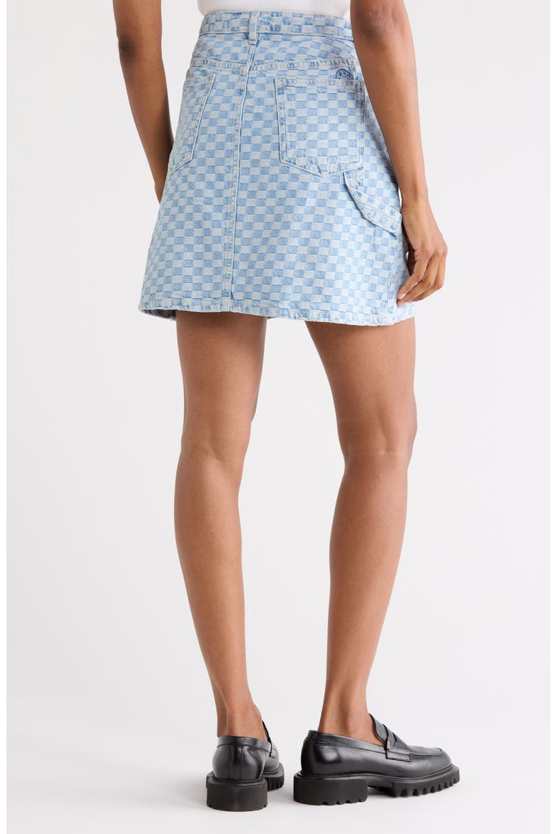 Gami Check Denim Skirt, Alternate, color, LIGHT/ PASTEL BLUE