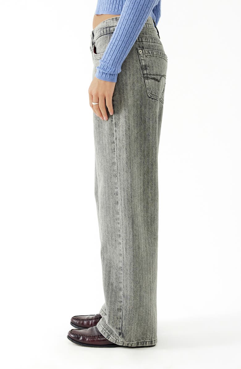 BDG Urban Outfitters Kayla Herringbone Stripe Wide Leg Jeans, Alternate, color, 
