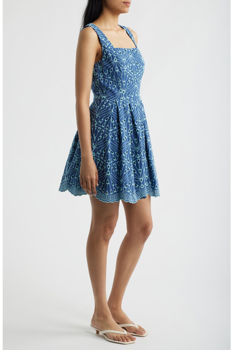 Cindy Skirted Romper, Alternate, color, STARLIGHT NAVY X CAPRI BLUE