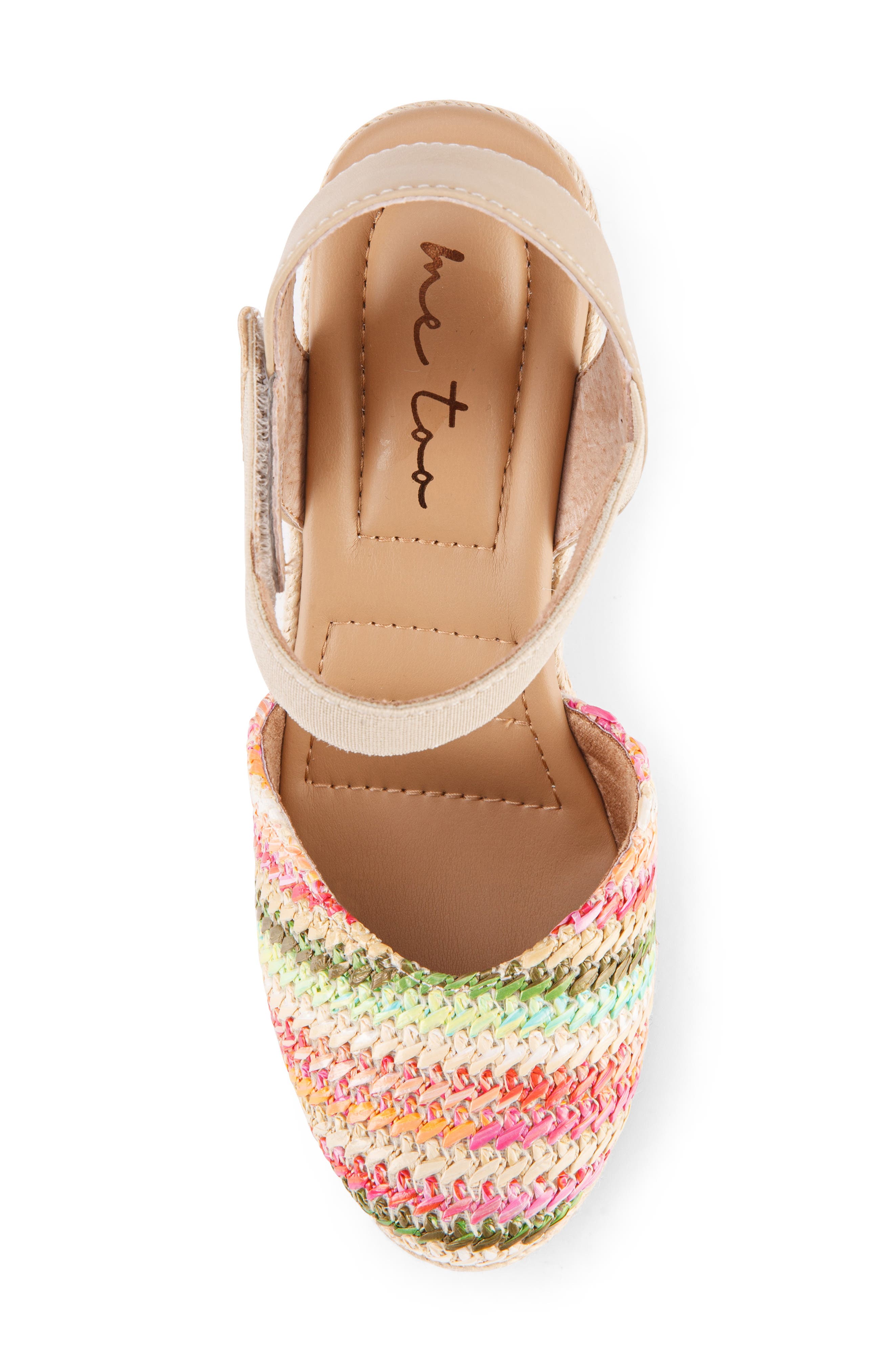Me Too Pay Raffia Espadrille Wedge Sandal, Alternate, color, Summer Multi