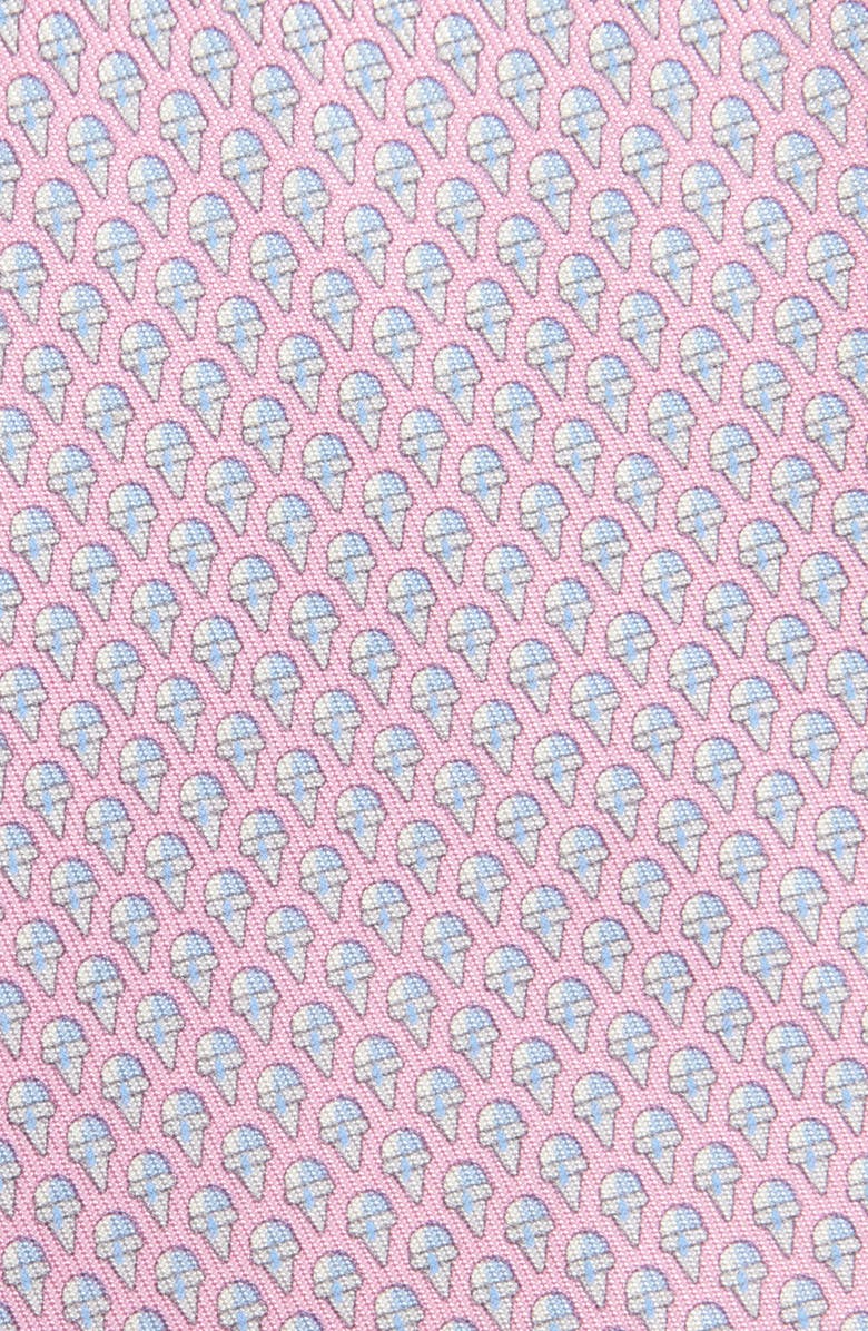 FERRAGAMO Ice Cream Cone Print Silk Tie, Alternate, color, Rosa