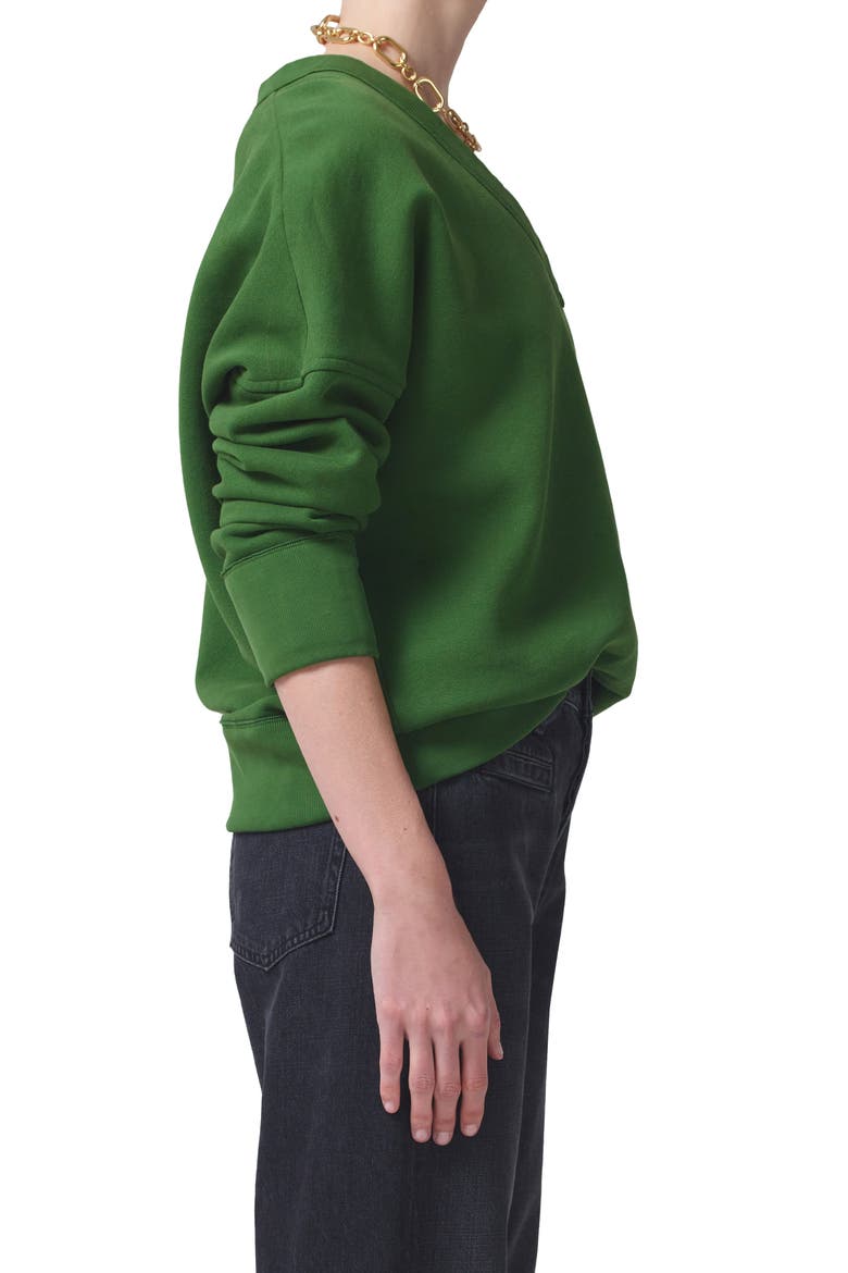 Ronan V-Neck Sweatshirt, Alternate, color, FERN