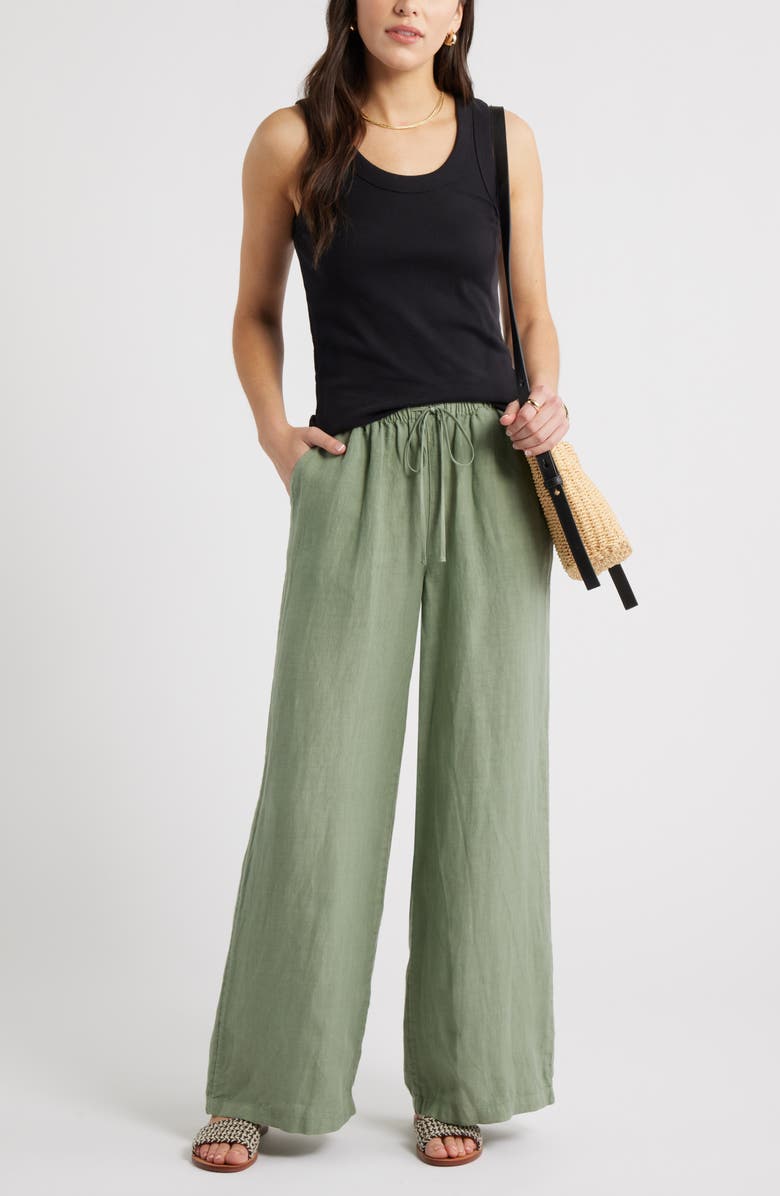 Caslon<sup>®</sup> Scoop Neck Rib Cotton Tank, Alternate, color, Black