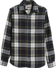 Schott NYC Two-Pocket Long Sleeve Flannel Button-Up Shirt