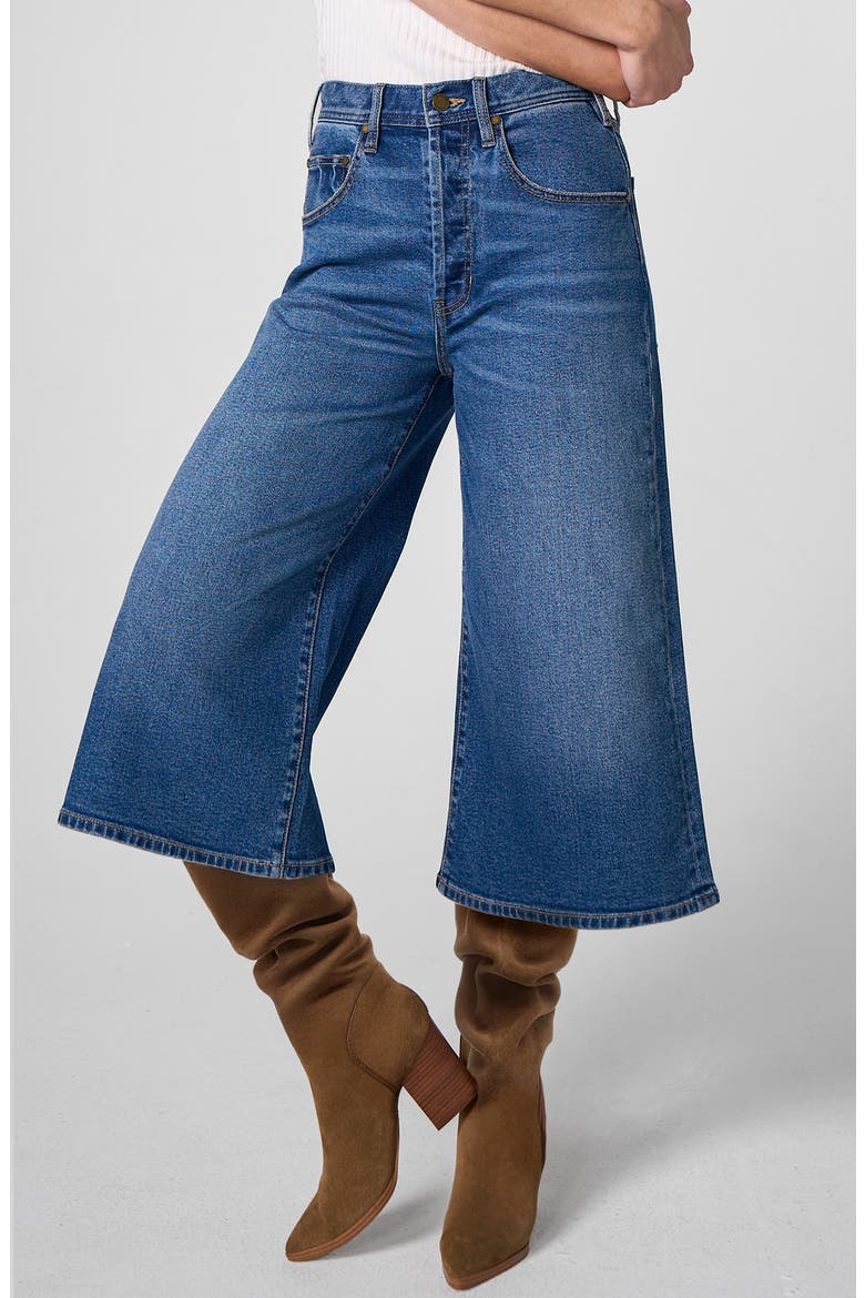 Claire High Waist Crop Wide Leg Jeans, Main, color, HONEY WAVE