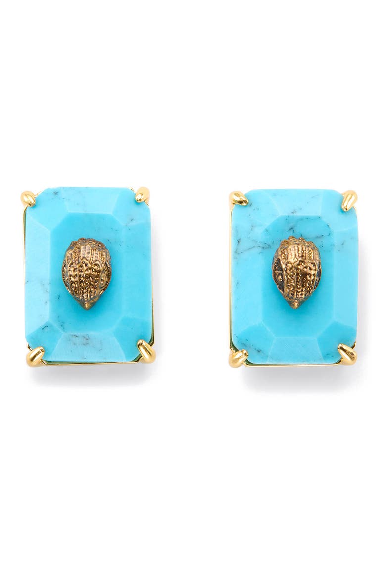 Turquoise Eagle Head Stud Earrings, Main, color, TURQUOISE