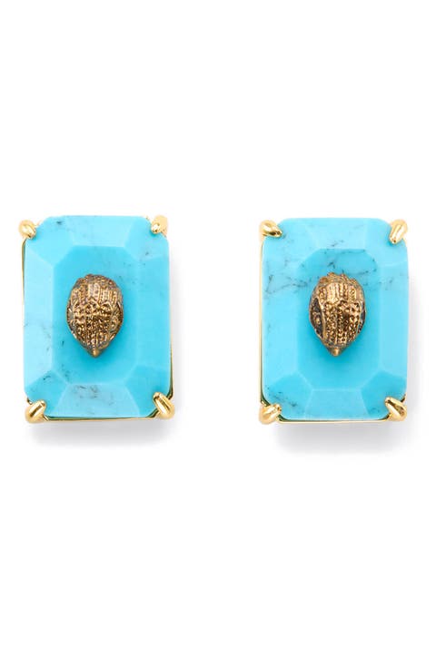 Turquoise Eagle Head Stud Earrings