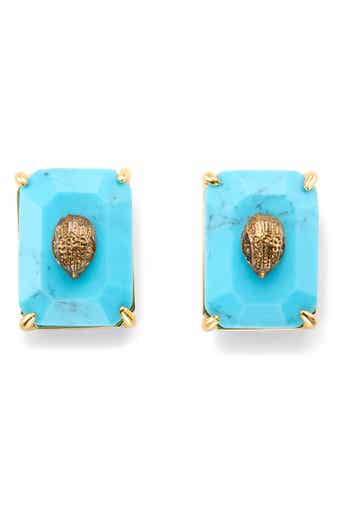 Kurt Geiger London Turquoise Eagle Head Stud Earrings