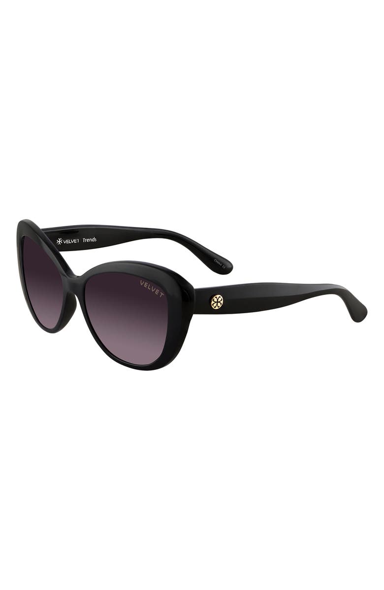 Velvet Eyewear Chrystie 55mm Cat Eye Sunglasses, Alternate, color, 