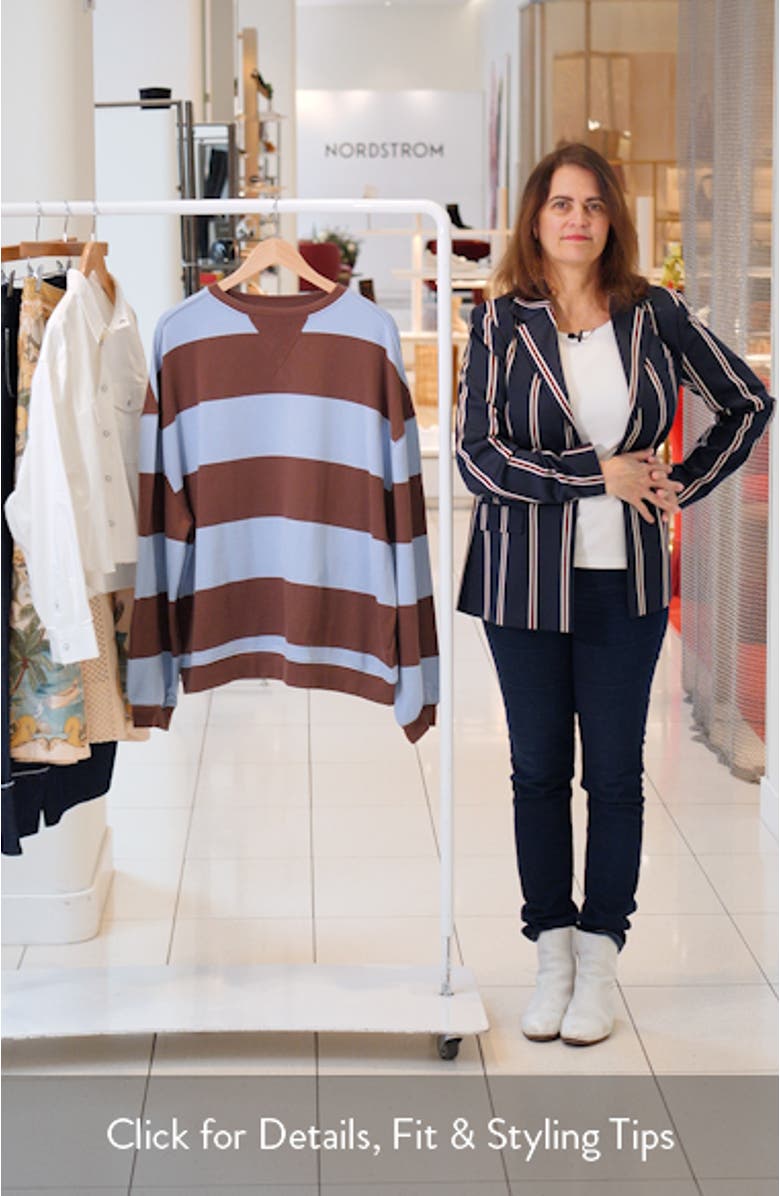 Oversize Stripe Sweatshirt, sales video thumbnail
