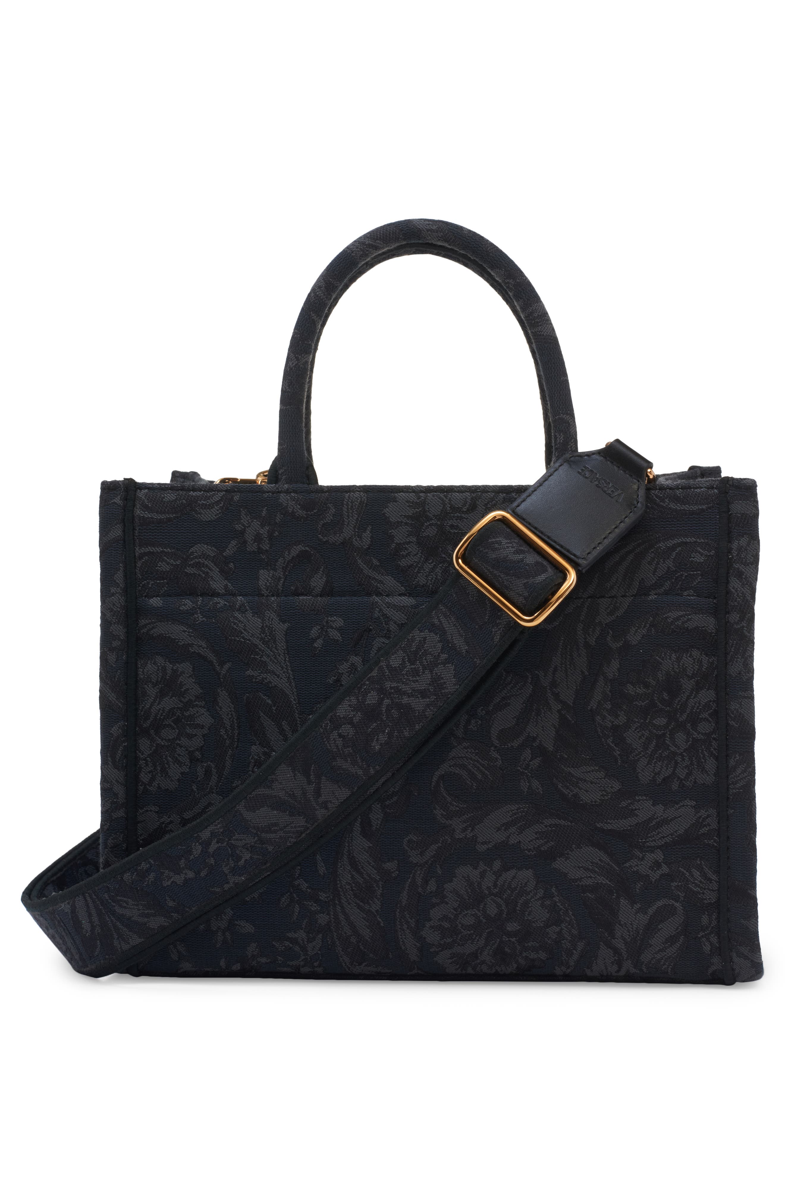 Versace Barocco Athena Small Tote, Alternate, color, 