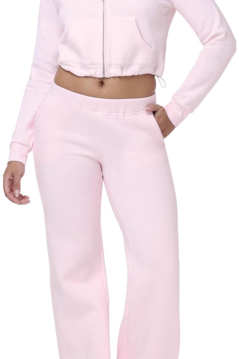 Cropped Bubble Fleece Hoodie, Alternate, color, SOFT GLOW