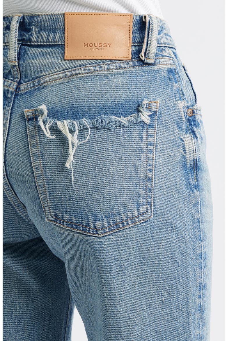Sebring Frayed Straight Leg Jeans, Alternate, color, LIGHT BLUE
