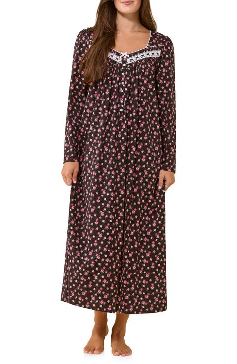 Long Sleeve Cotton Jersey Nightgown