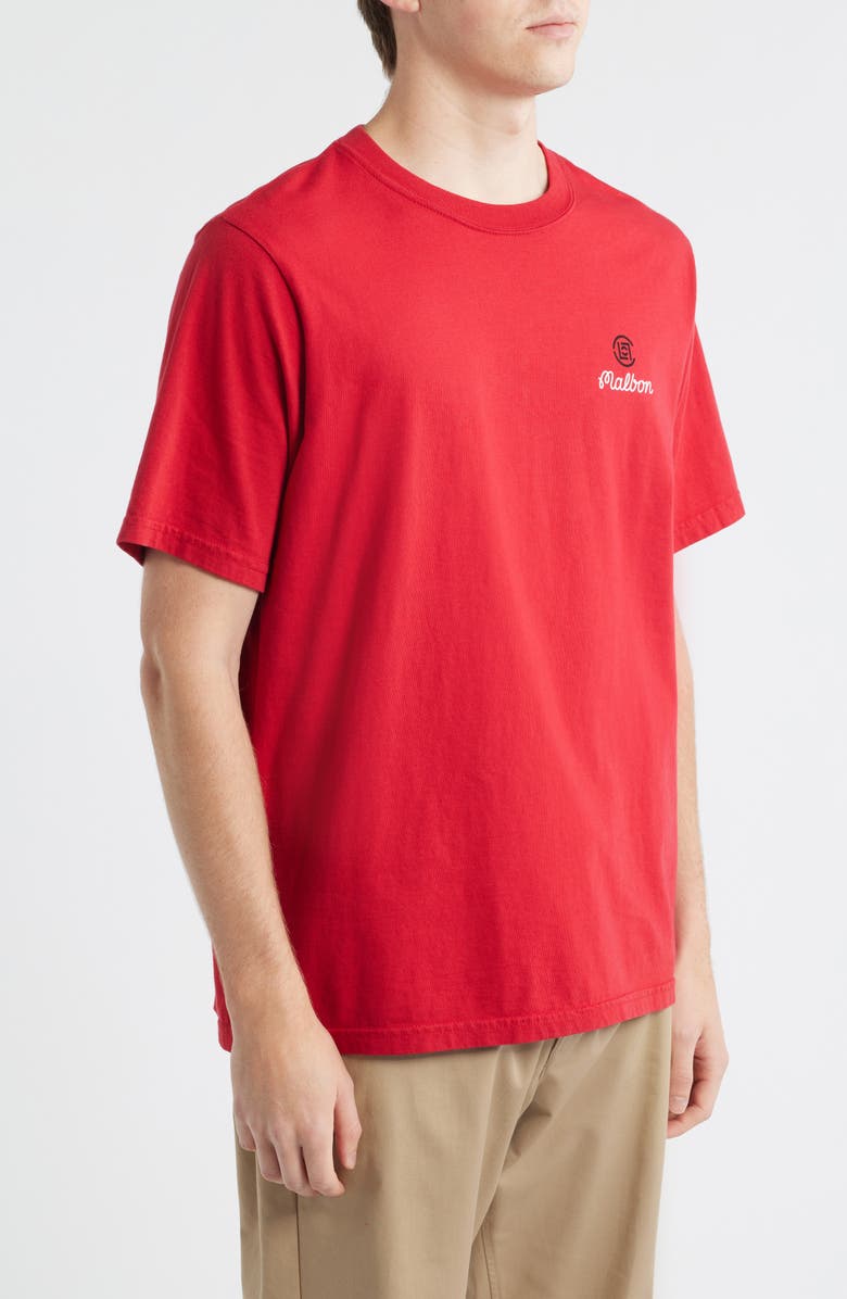 Malbon Golf Bermuda Clot Cotton Graphic T-Shirt, Alternate, color, Red