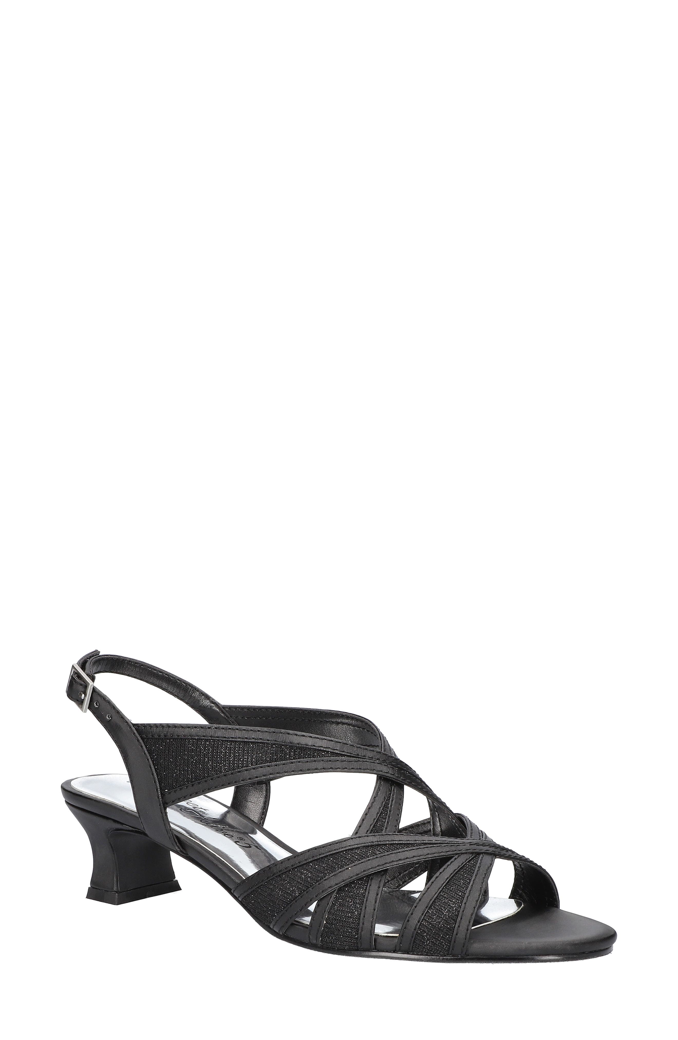 EASY STREET Tristen Slingback Sandal, Main, color, Black Satin