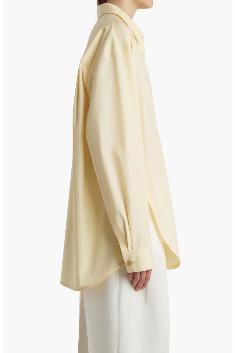 Organic Cotton Poplin Button-Up Shirt, Alternate, color, PALE YELLOW