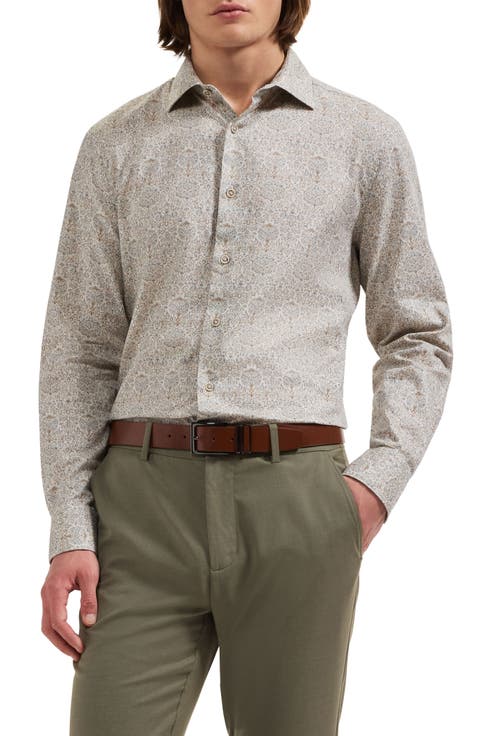 Axel Patterned Shaped Fit Button-Up Shirt