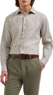 Bugatchi Axel Patterned Shaped Fit Button-Up Shirt
