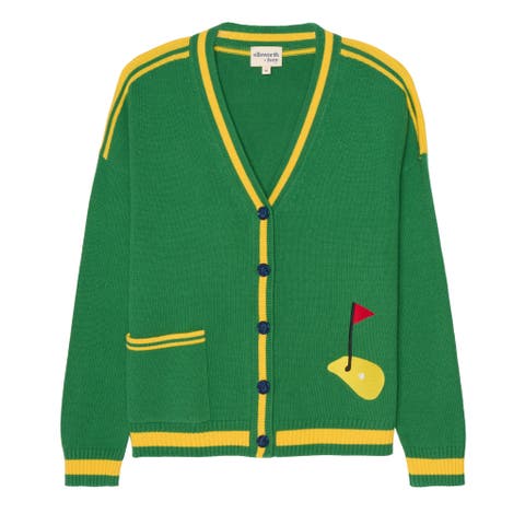 Emily Varsity Cardigan - Golf