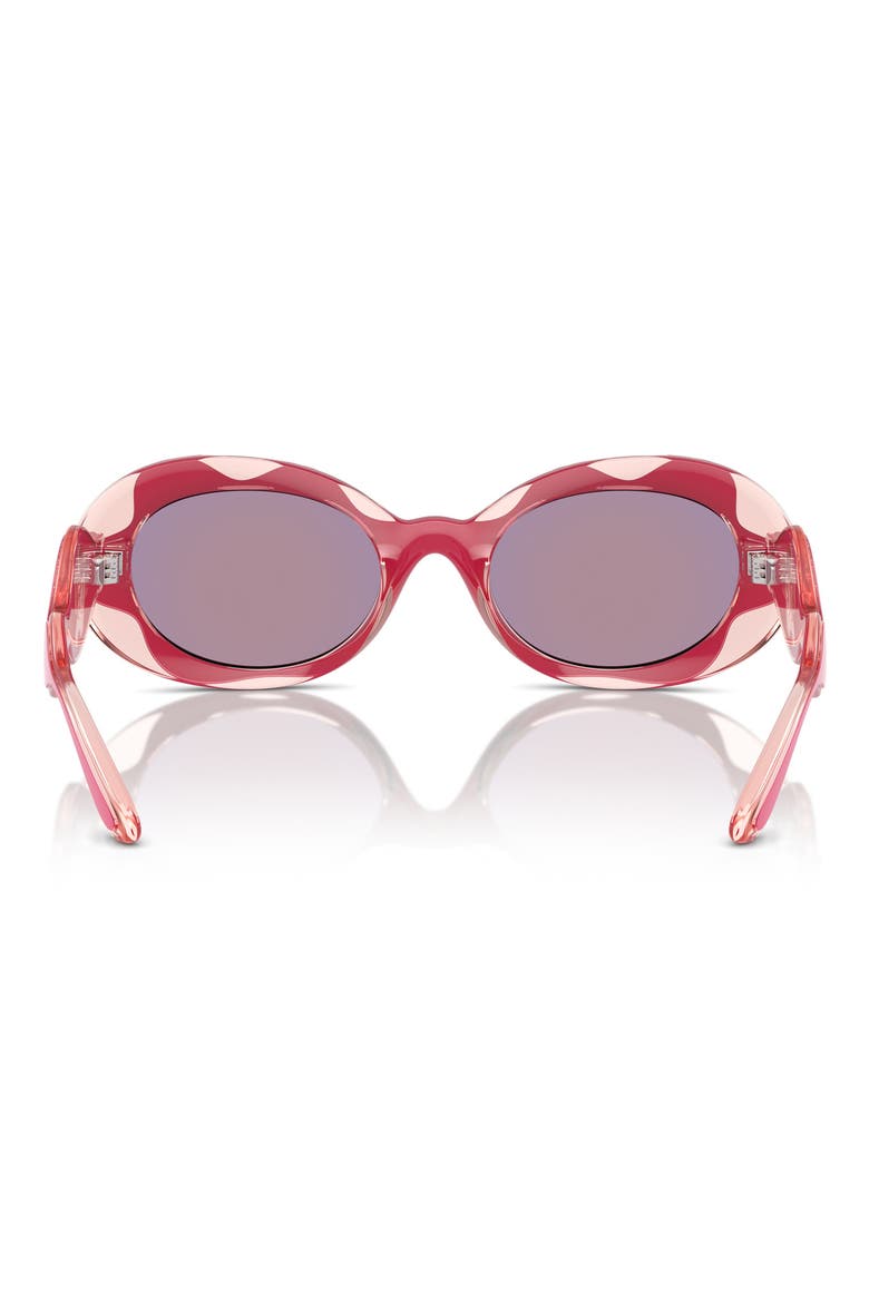 Kids' 49mm Small Oval Sunglasses, Alternate, color, PINK / PINK MIRROR ROSE GOLD