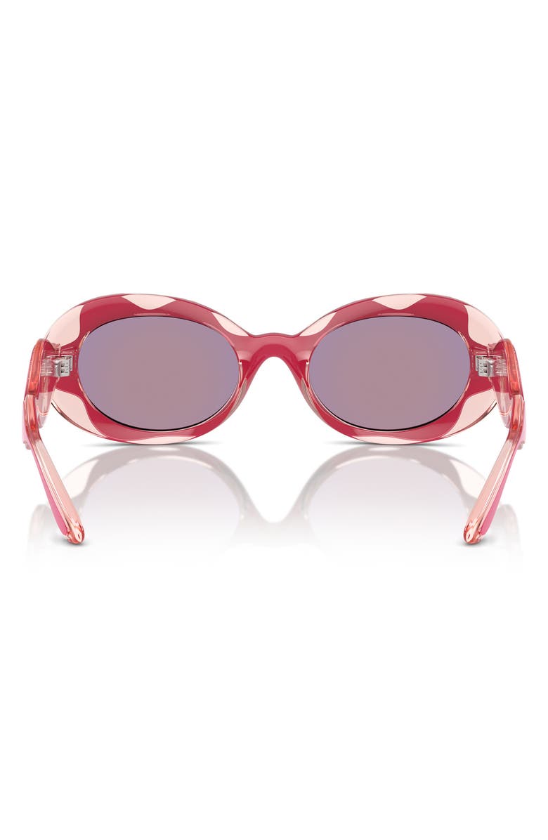 Dolce&Gabbana Kids' 49mm Small Oval Sunglasses, Alternate, color, Pink / Pink Mirror Rose Gold