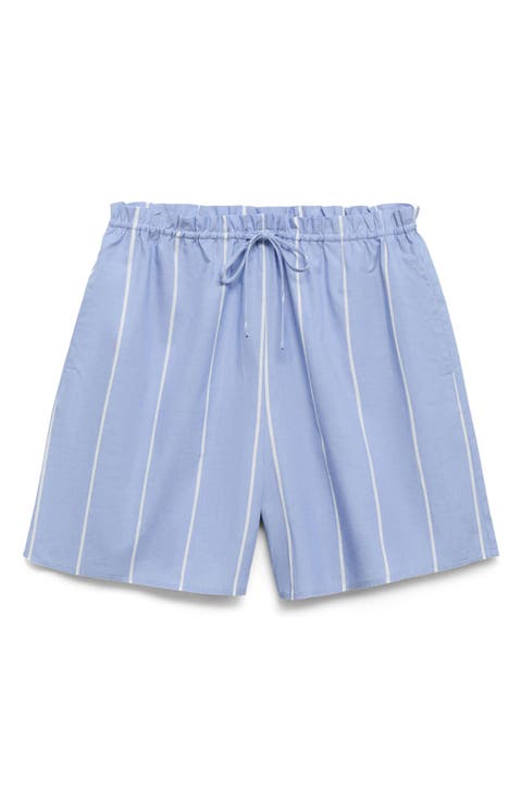Stripe Cotton Shorts