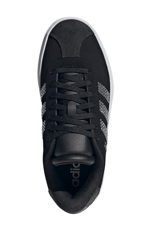 Adidas Originals Adidas Kids' Vl Court Bold Lifestyle Sneaker In Black/white/clear Pink