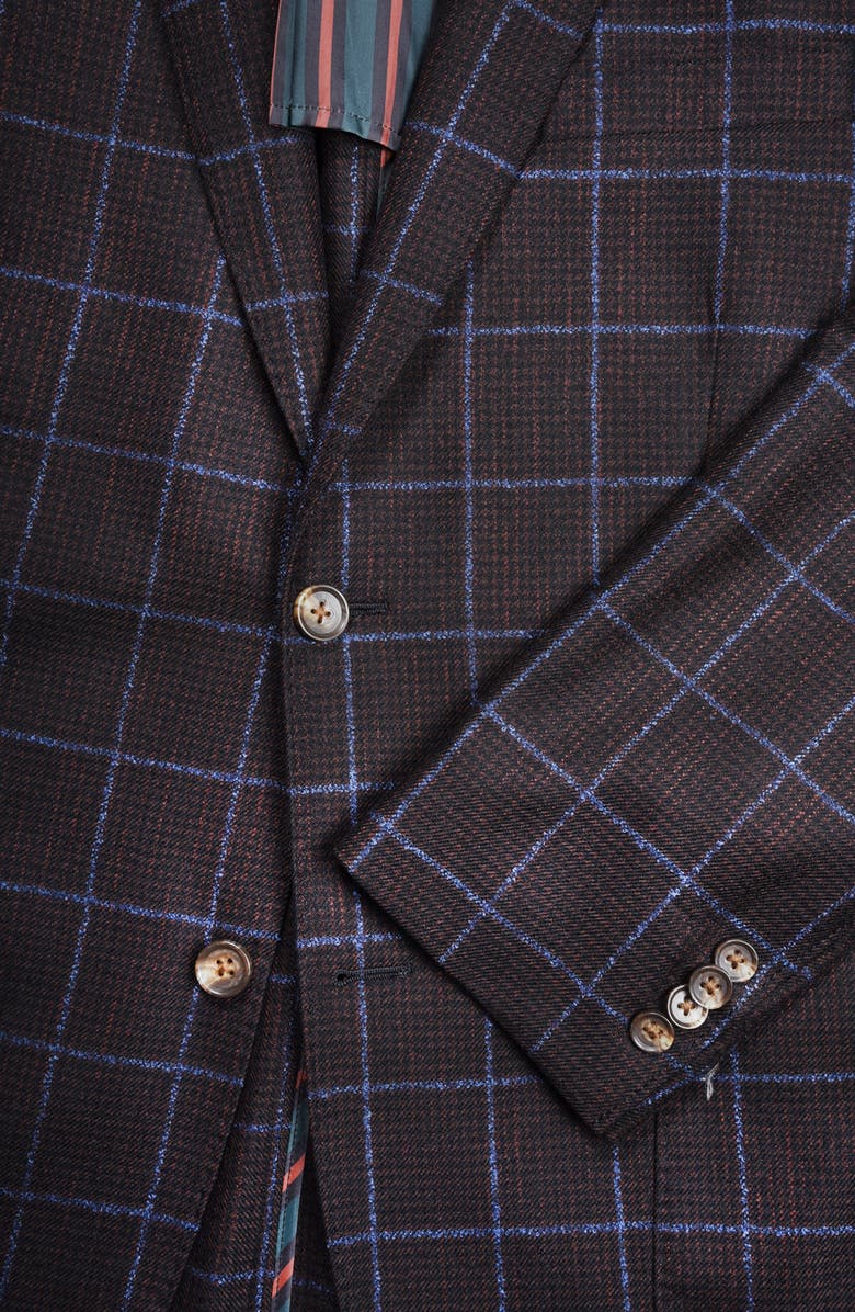 FLYNT Windowpane Plaid Wool Blend Sport Coat, Alternate, color,