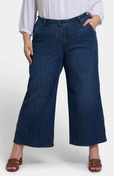 NYDJ Mona High Waist Ankle Wide Leg Trouser Jeans