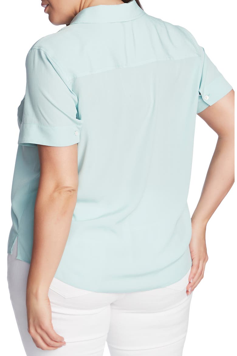 Patch Pocket Collared Blouse, Alternate, color, CRYSTAL SKY