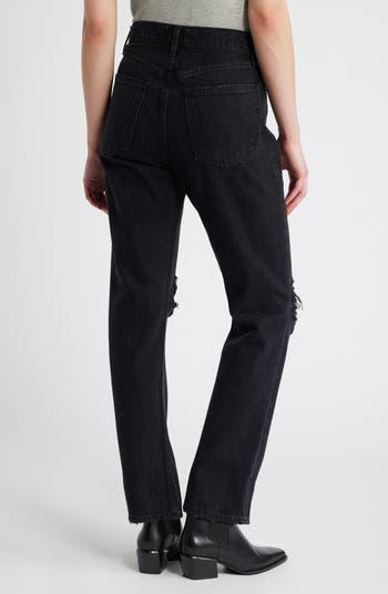 パンツ AGOLDE 90S Pinch High Waist Crop Denim Pants Black A154B1207 AGOLDE '90s Pinch Waist straight-leg Jeans | Black | FARFETCH