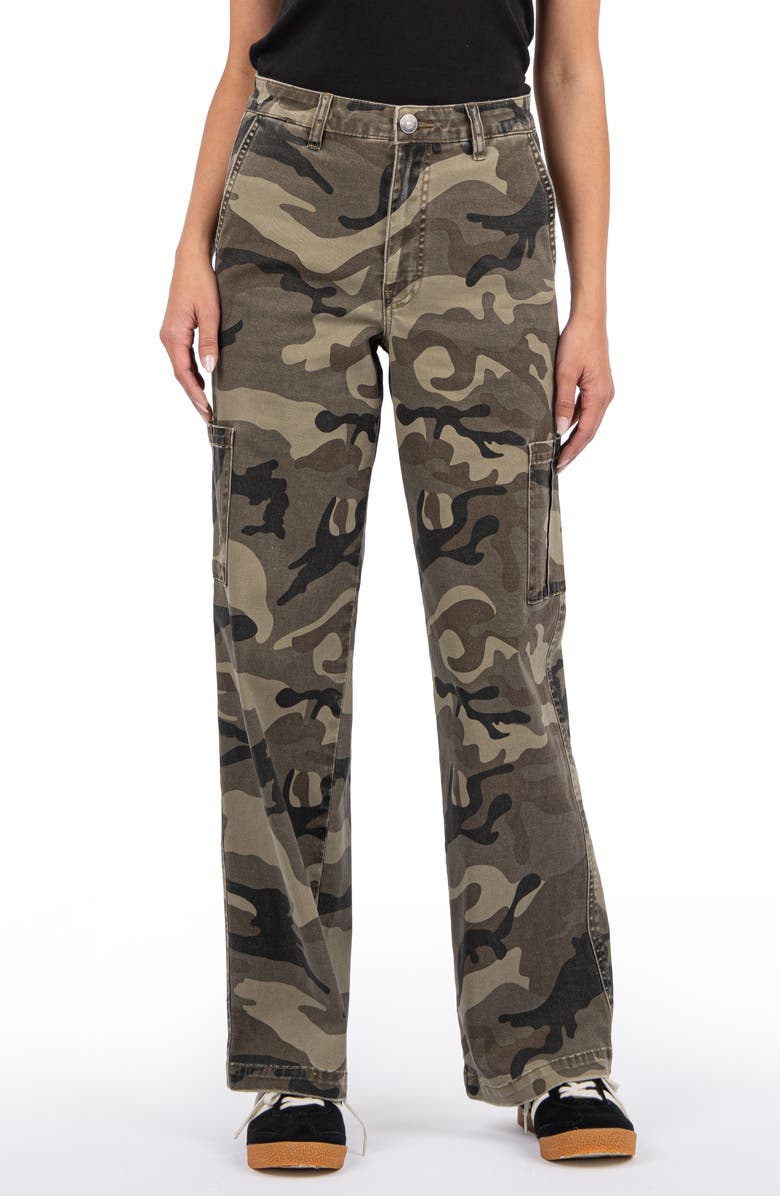 KUT from the Kloth Miller High Waist Wide Leg Cargo Jeans, Main, color, 