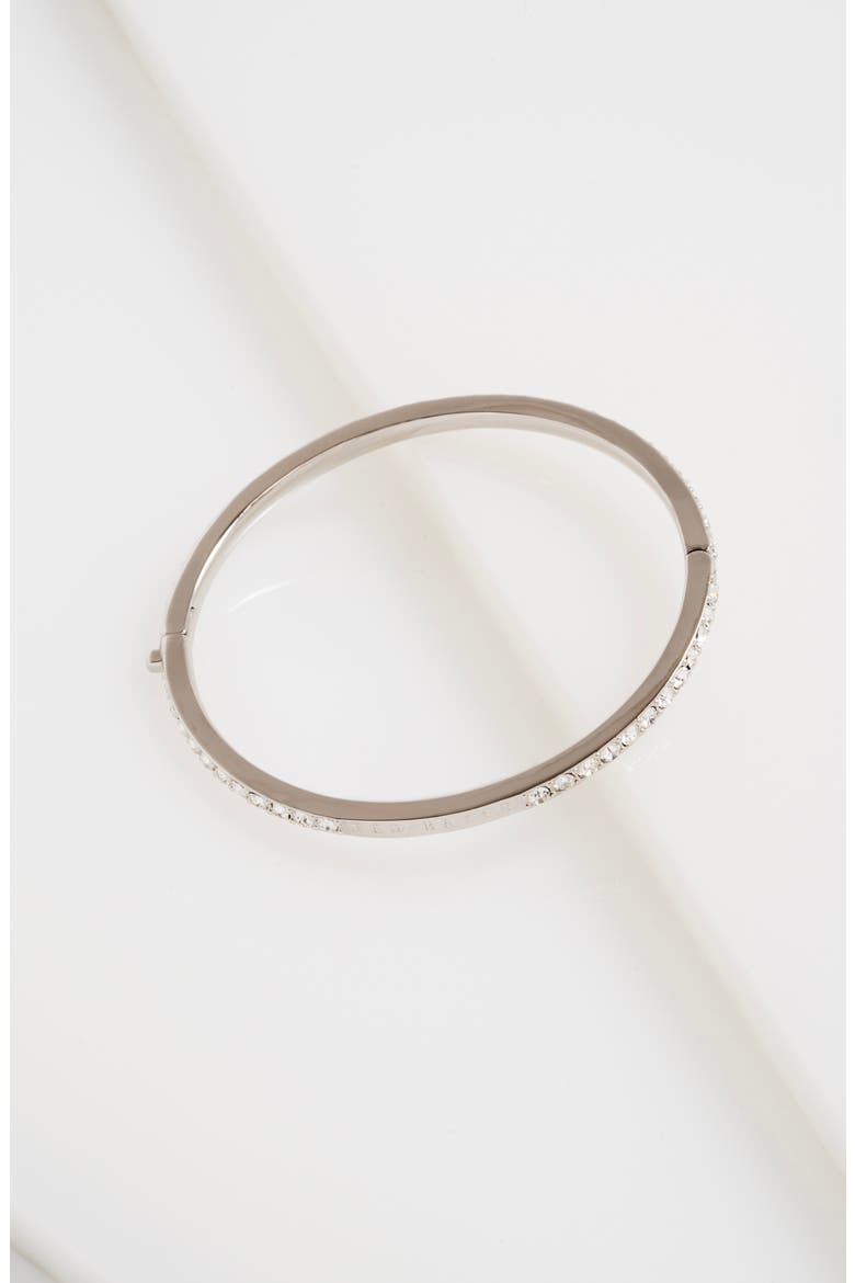 Claudia Narrow Crystal Hinge Bracelet, Alternate, color, SILVER TONE / CLEAR CRYSTAL