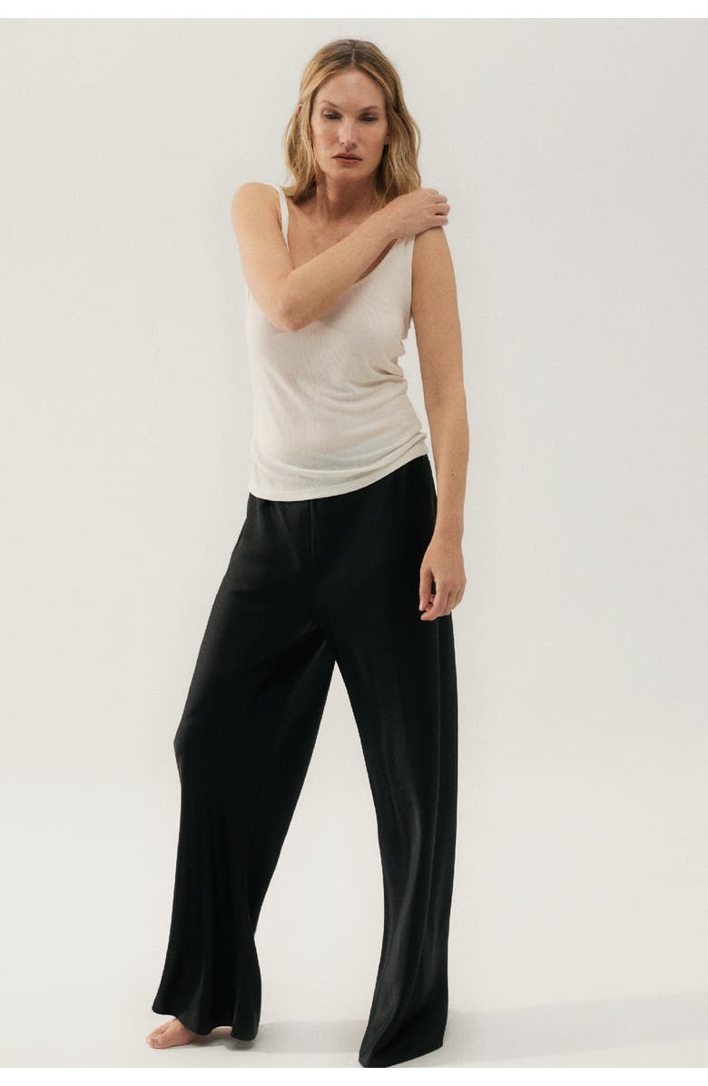 SILK LAUNDRY RIBBED TANK WHITE, Main, color, White