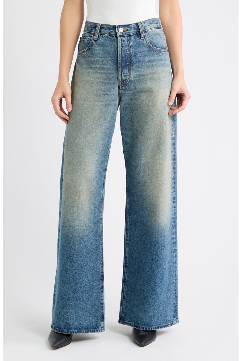 The Loose High Waist Wide Leg Jeans, Main, color, ELECTRIC