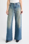 FRAME The Loose High Waist Wide Leg Jeans