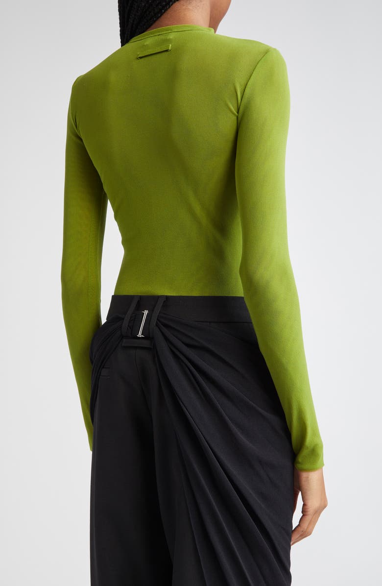 Jean Paul Gaultier Spiral Appliqué Mesh Top, Alternate, color,