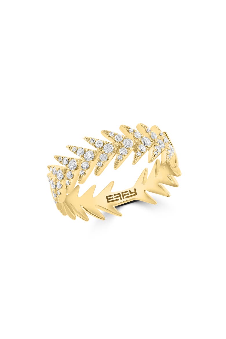 Diamond Jagged Band Ring, Main, color, GOLD