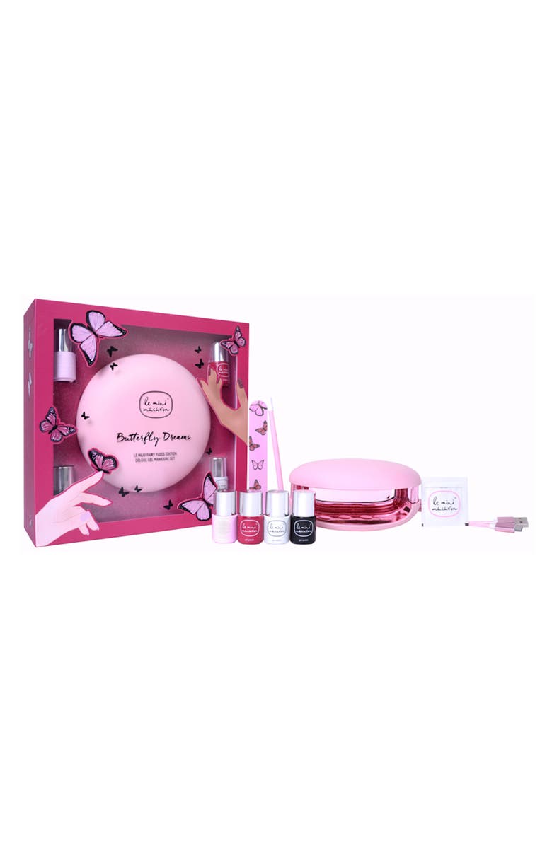 Le Mini Macaron Butterfly Dreams Deluxe Gel Manicure Set, Main, color, 