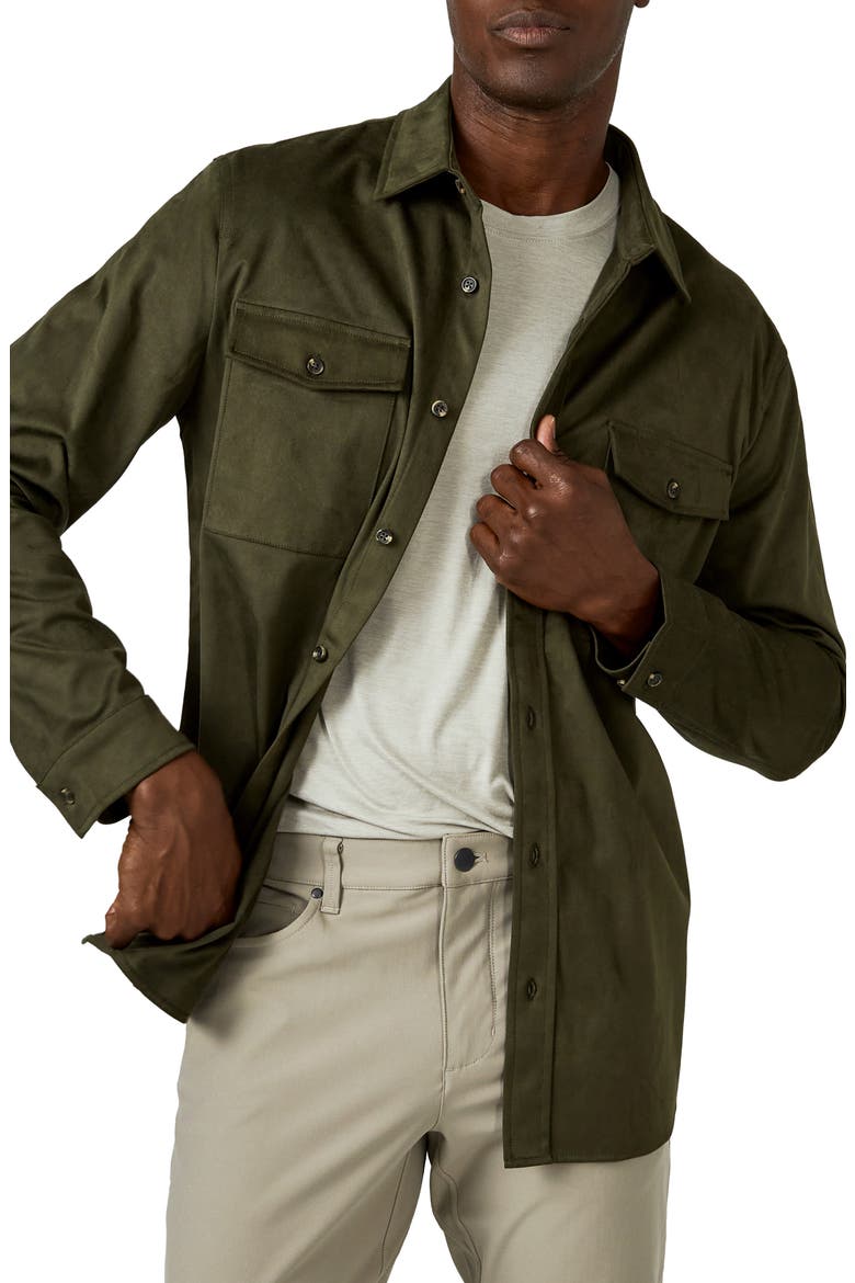 Country Road Faux Suede Shirt Jacket (Men) | Nordstrom