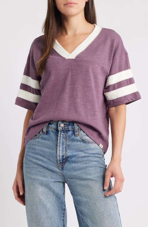 Women's V-Neck Striped Tops | Nordstrom