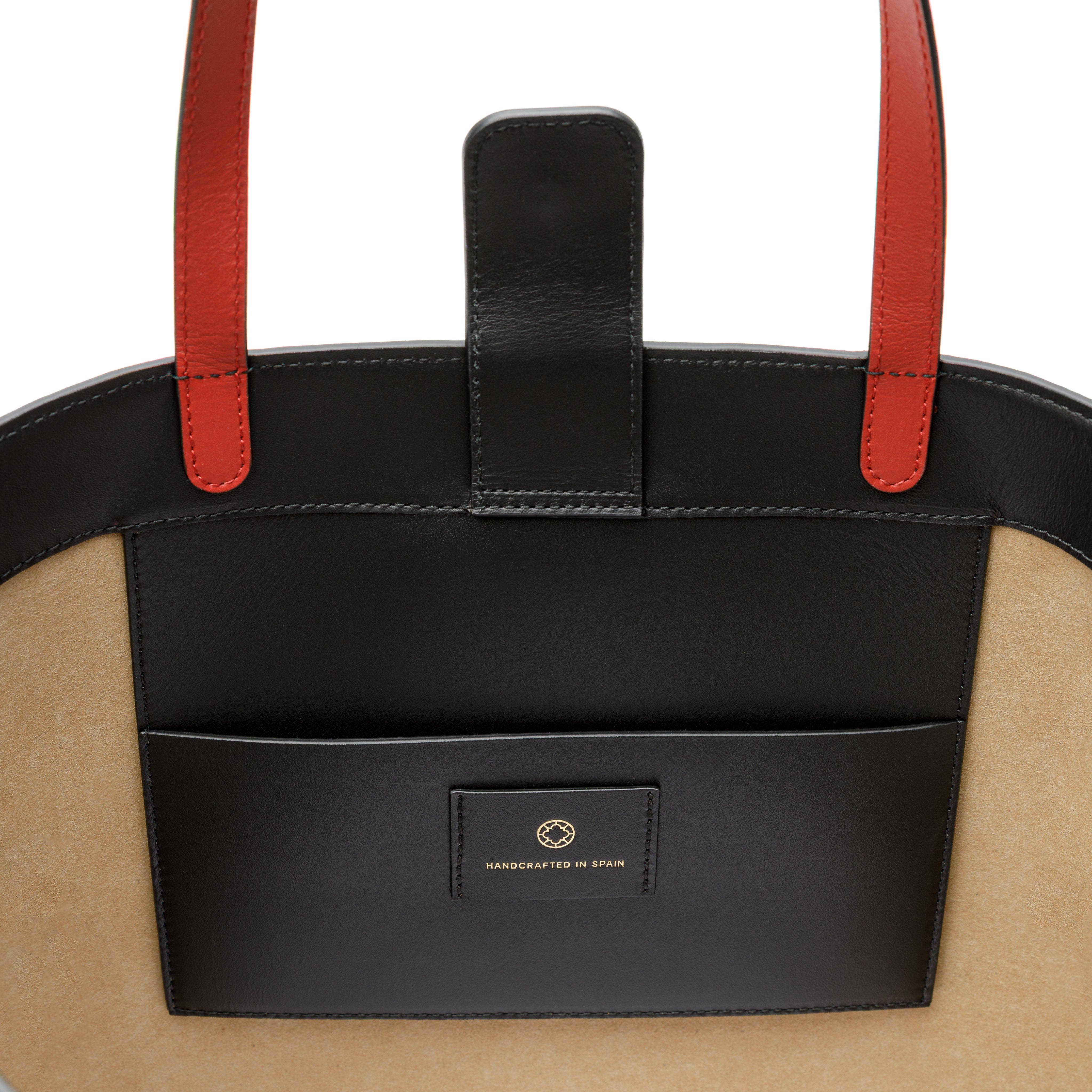 LA PORTEGNA Olivia Tote Vegetable Tanning, Alternate, color, Black