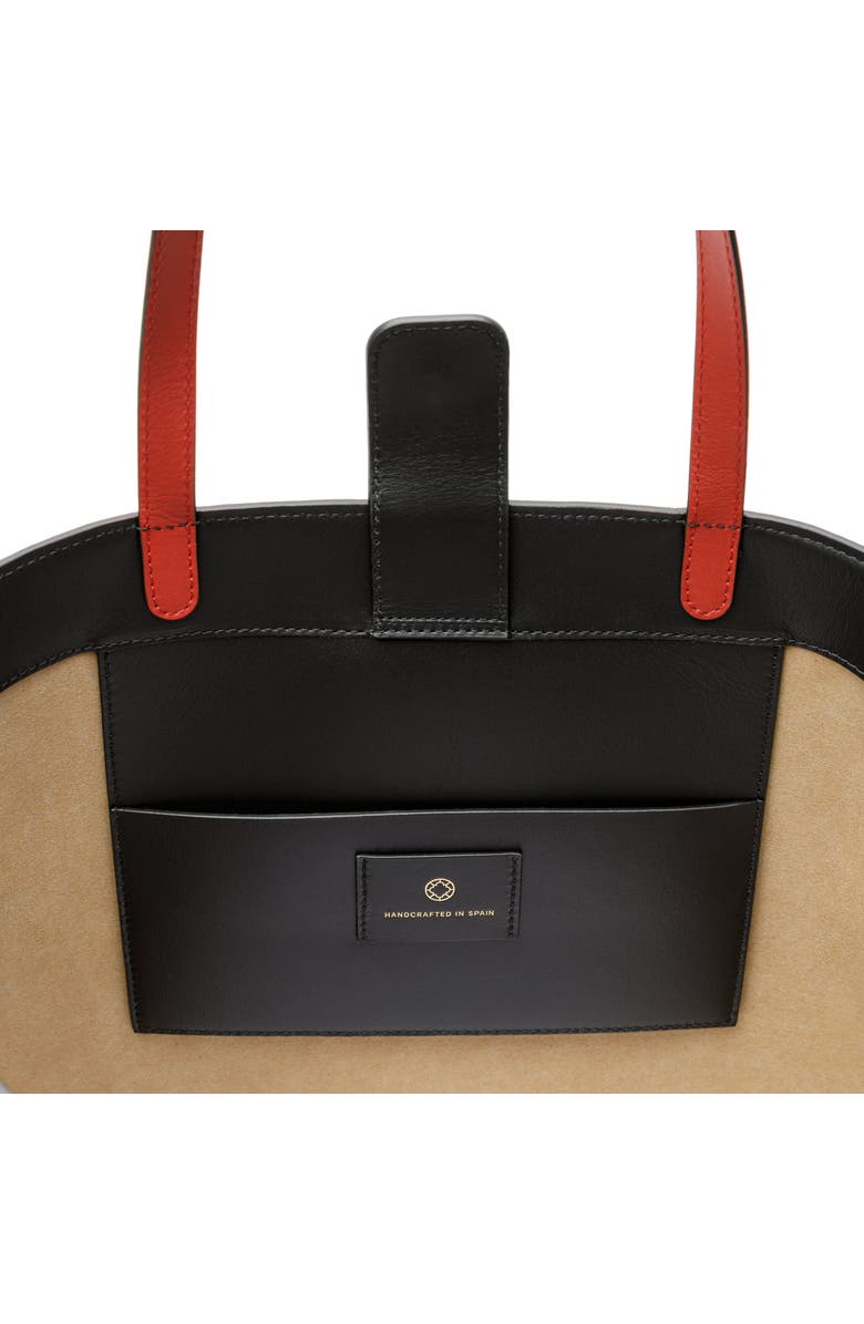 LA PORTEGNA Olivia Tote Vegetable Tanning, Alternate, color, Black