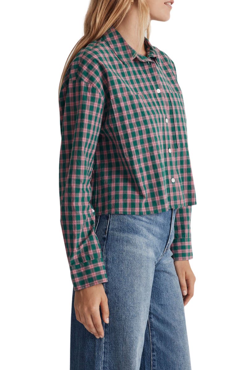 Madewell The Signature Plaid Poplin Crop Shirt, Alternate, color,