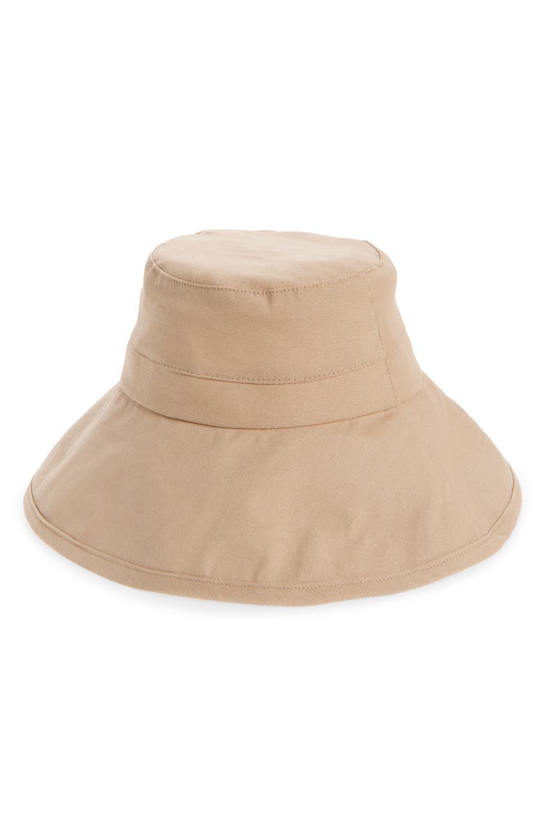 NORDSTROM RACK Wide Brim Bucket Hat, Main, color, Tan