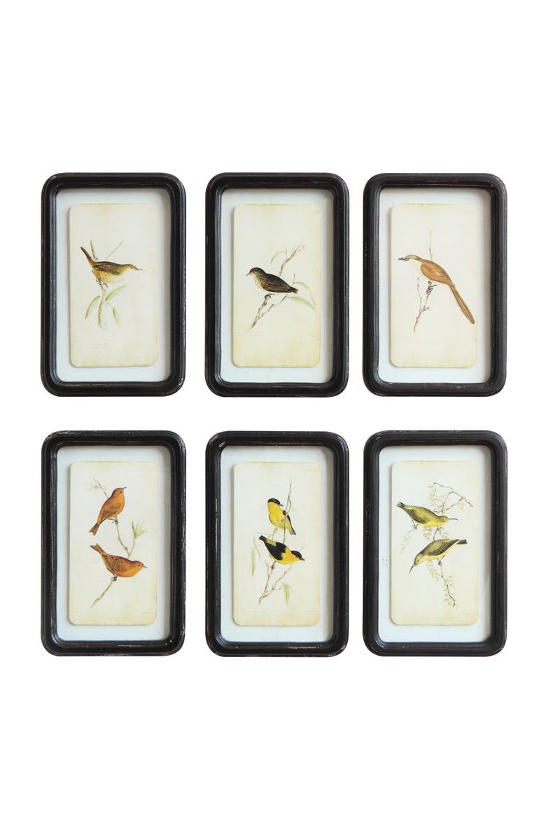 Storied Home Framed Wall Décor with Floating Bird Art, Main, color, Black