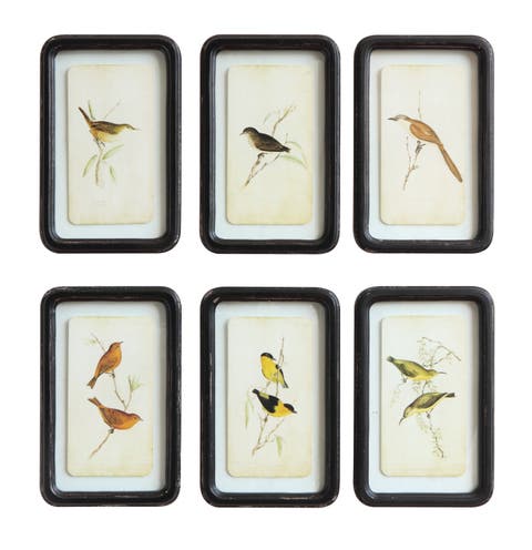 Framed Wall Décor with Floating Bird Art
