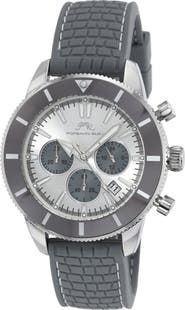 PORSAMO BLEU Brandon Silicone Strap Chronograph, 44mm