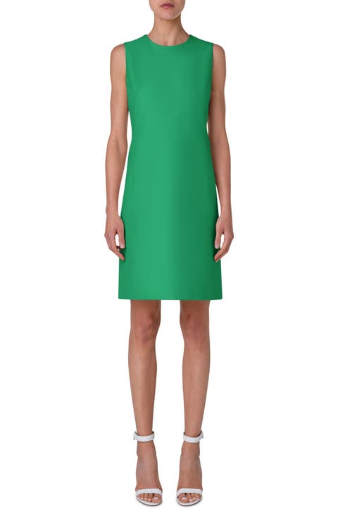 Cotton & Silk Blend Sleeveless Sheath Dress